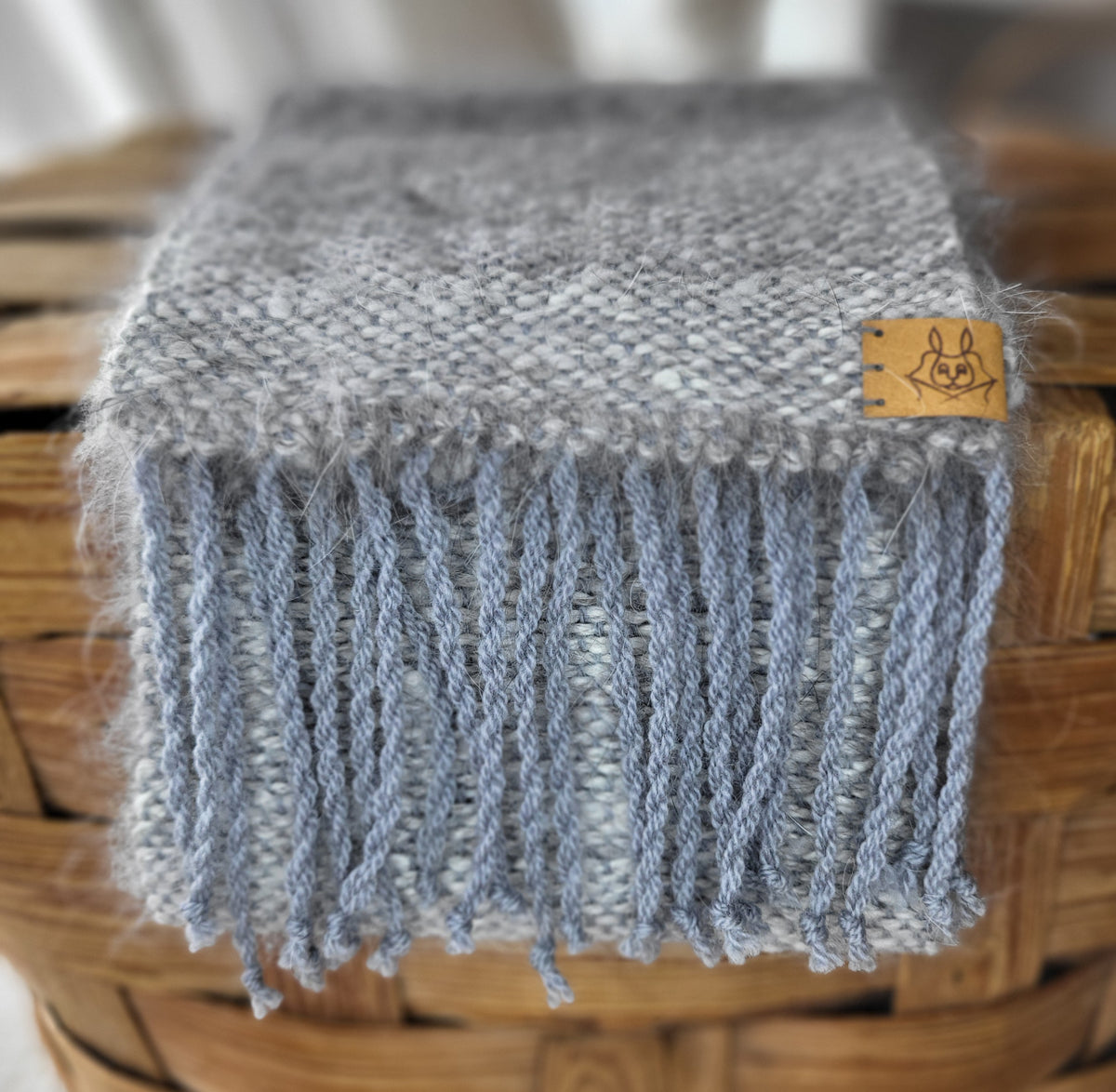Huldraskjerf 50 % angora, 50 % kamgarn